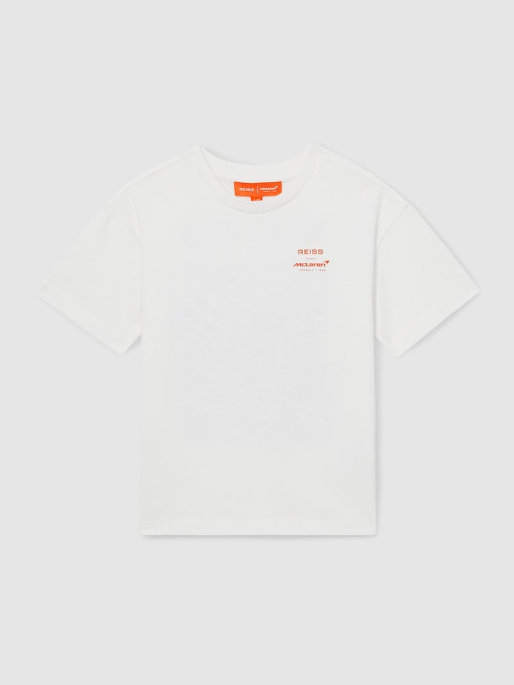 Reiss White/Blue Monaco Unisex Fit McLaren F1 Team Monaco GP T-Shirt - Image 1 of 9