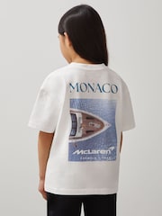 Reiss White/Blue Monaco Unisex Fit McLaren F1 Team Monaco GP T-Shirt - Image 6 of 9