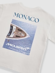 Reiss White/Blue Monaco Unisex Fit McLaren F1 Team Monaco GP T-Shirt - Image 8 of 9
