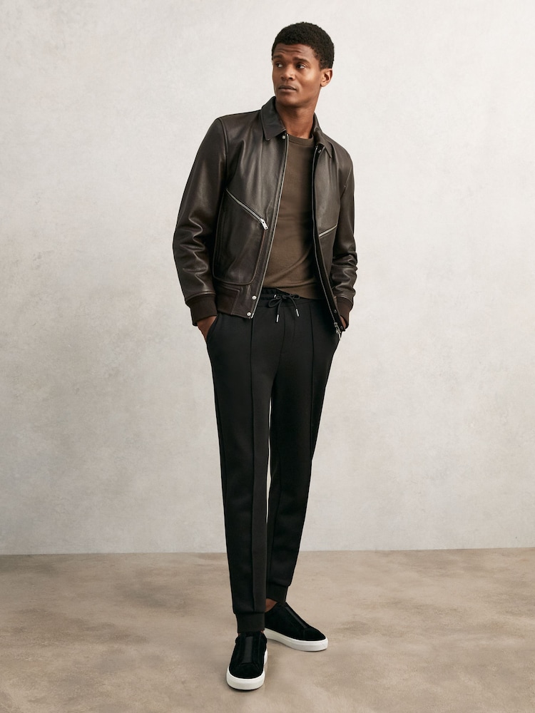Reiss Black Emil Suede Slip-Ons Elasticated Trainers - Image 2 of 6
