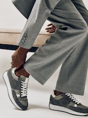 Reiss Graphite Grey Ian Trainers - Image 1 of 9
