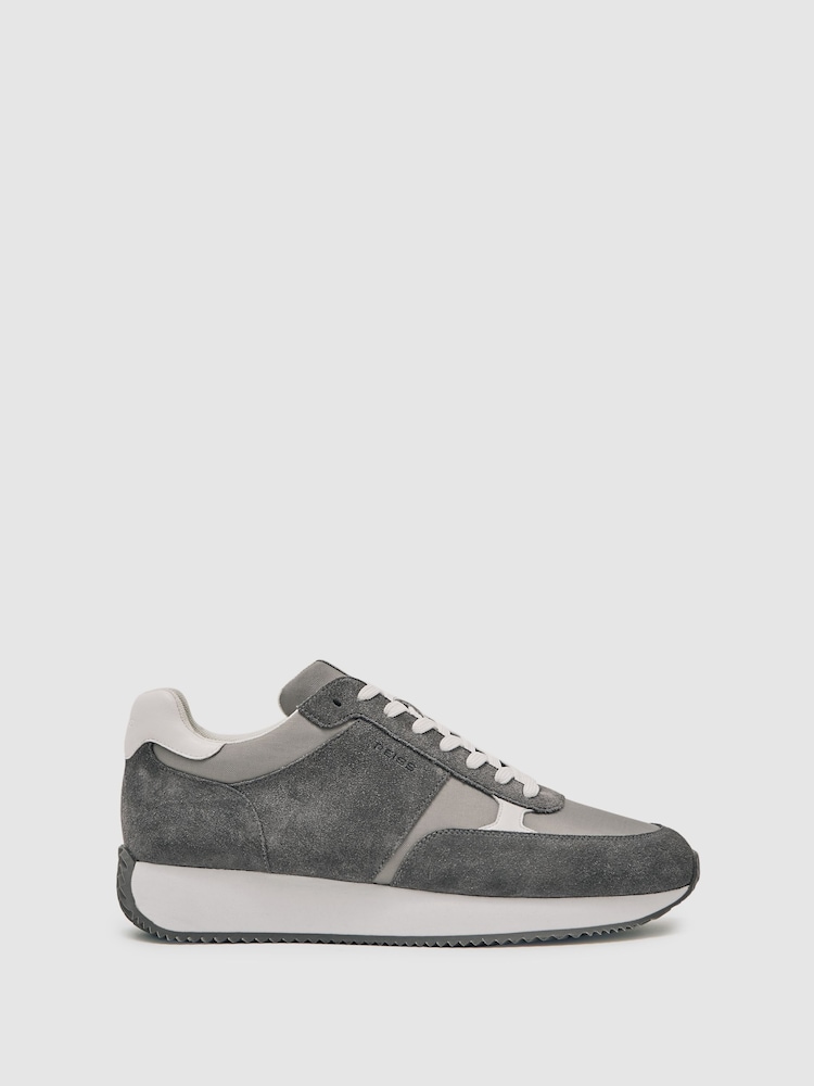 Reiss Graphite Grey Ian Trainers - Image 2 of 9