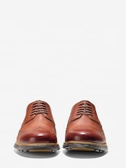 Cole Haan Mens Wide Fit Original Grand Wingtip Oxford Brown Shoes - Image 2 of 5