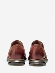 Cole Haan Mens Wide Fit Original Grand Wingtip Oxford Brown Shoes - Image 3 of 5