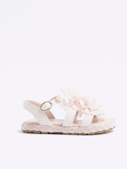 River Island Light Pink Girls Bright Flower Sandals - Image 1 of 5