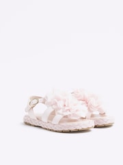 River Island Light Pink Girls Bright Flower Sandals - Image 5 of 5
