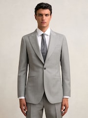 Reiss Mid Grey Inspire Slim-Fit Wool Single Breasted Suit Blazer - Image 1 of 10