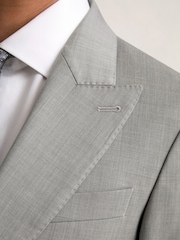 Reiss Mid Grey Inspire Slim-Fit Wool Single Breasted Suit Blazer - Image 4 of 10