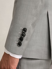 Reiss Mid Grey Inspire Slim-Fit Wool Single Breasted Suit Blazer - Image 5 of 10