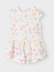 Name It White Butterfly Print Jersey Dress - Image 1 of 2