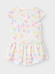 Name It White Butterfly Print Jersey Dress - Image 2 of 2