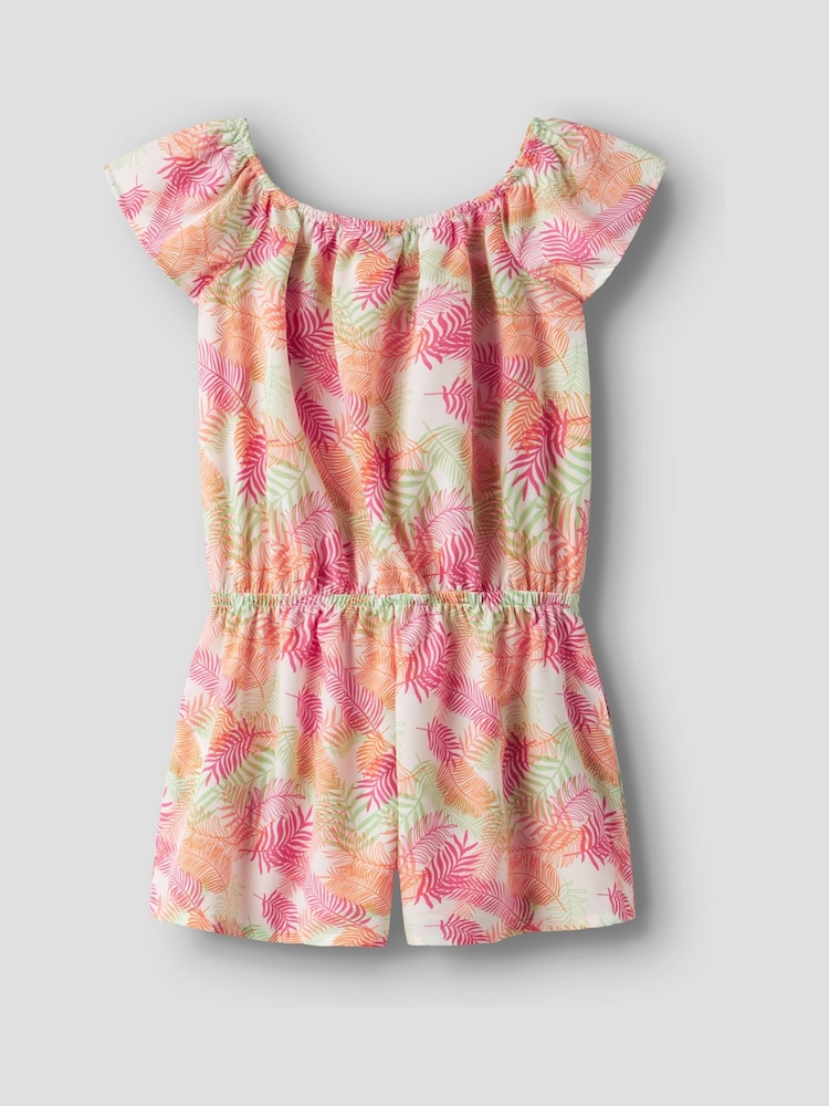 Name It Green Floral Printed Playsuit - Image 2 of 3