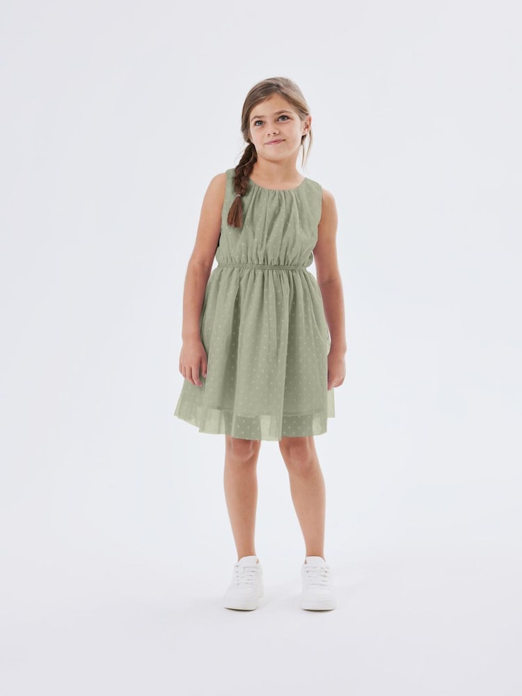 Name It Green Tulle Skater Dress - Image 1 of 1