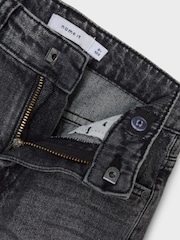 Name It Grey Loose Fit Distressed Denim Shorts - Image 4 of 4
