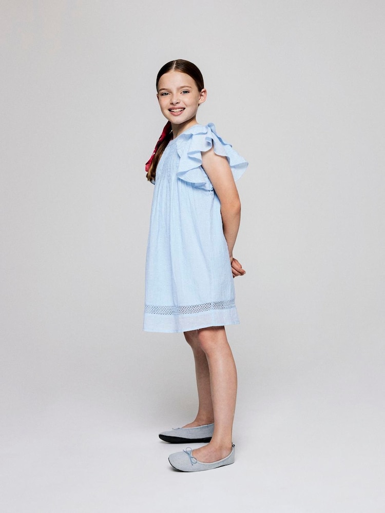 Name It Blue Broderie Anglaise Dress - Image 2 of 4