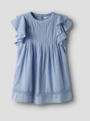 Name It Blue Broderie Anglaise Dress - Image 3 of 4