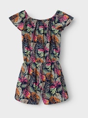أزرق - Name It Floral Printed Playsuit - صورة 3 من 4
