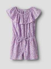 Name It Purple Floral Printed Playsuit - Image 1 of 3
