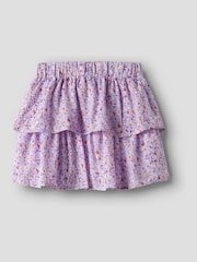 Name It Purple Floral Print Ruffle Skirt - Image 2 of 3