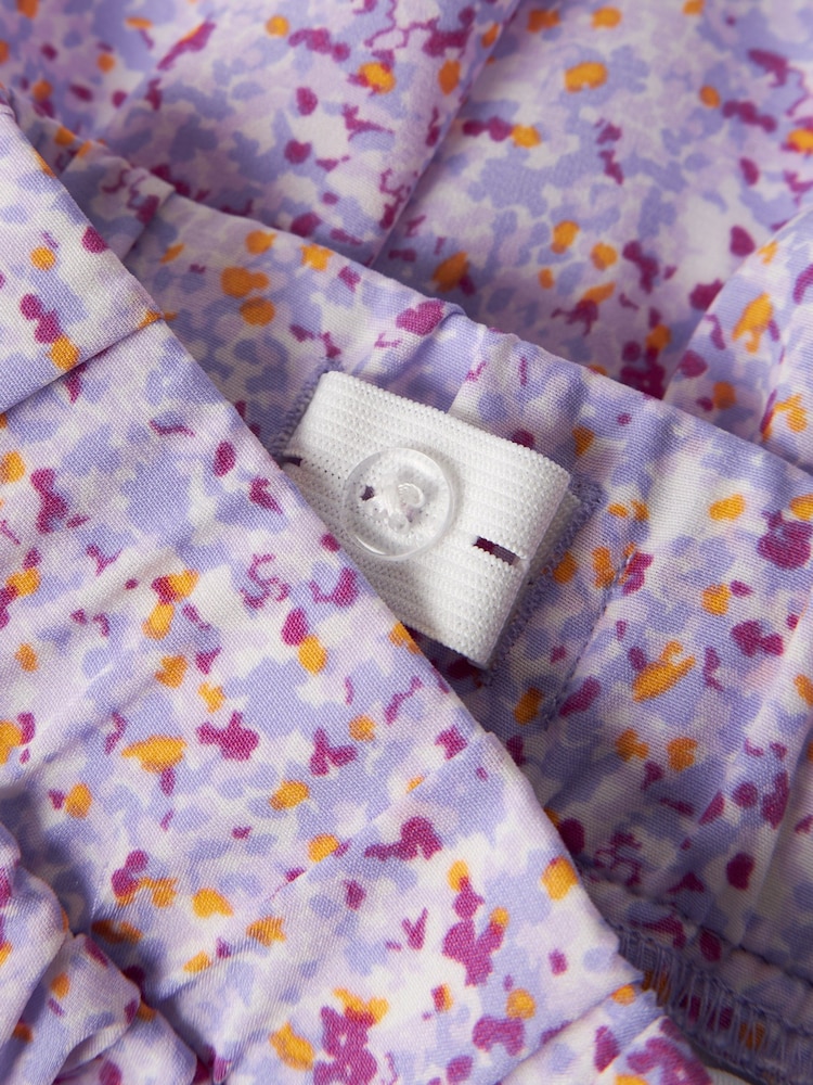 Name It Purple Floral Print Ruffle Skirt - Image 3 of 3