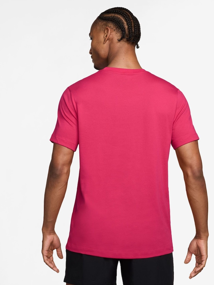 Nike Rush Pink Dri-FIT Training T-Shirt - Image 2 of 3 Nike Rush Pink Dri-FIT Training T-Shirt - Image 2 of 3