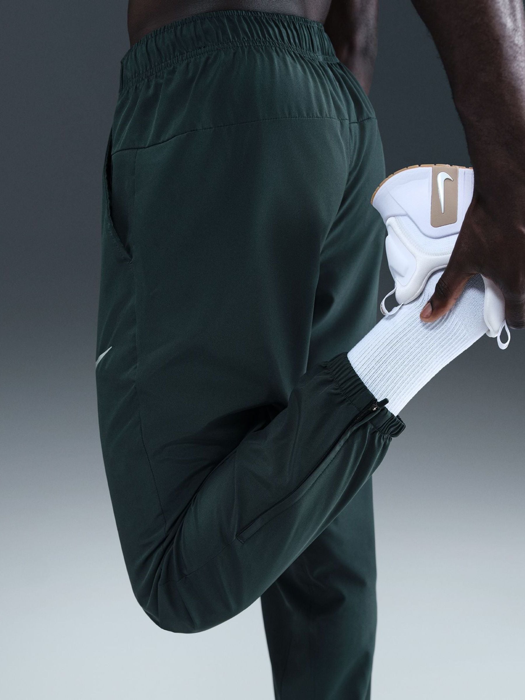 Buy Nike Dark Seaweed Green Dri-FIT Form Tapered Training Joggers