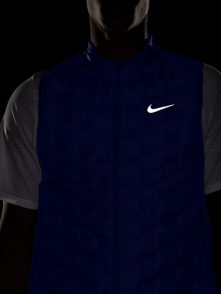 Nike Blue Void Therma-FIT ADV Repel AeroLoft Down Running Vest - Image 4 of 4 Nike Blue Void Therma-FIT ADV Repel AeroLoft Down Running Vest - Image 4 of 4