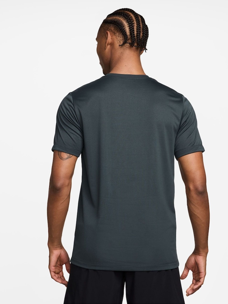 Nike Dark Seaweed Green Dri-FIT Legend Training T-Shirt - Image 2 of 3 Nike Dark Seaweed Green Dri-FIT Legend Training T-Shirt - Image 2 of 3