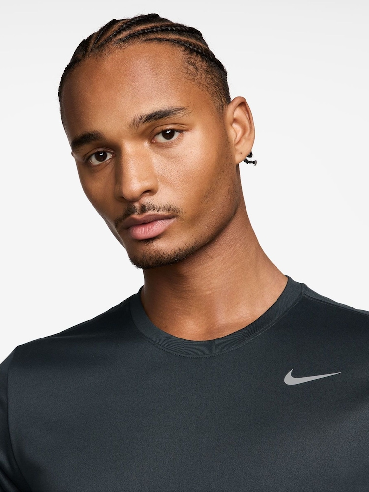 Nike Dark Seaweed Green Dri-FIT Legend Training T-Shirt - Image 3 of 3 Nike Dark Seaweed Green Dri-FIT Legend Training T-Shirt - Image 3 of 3