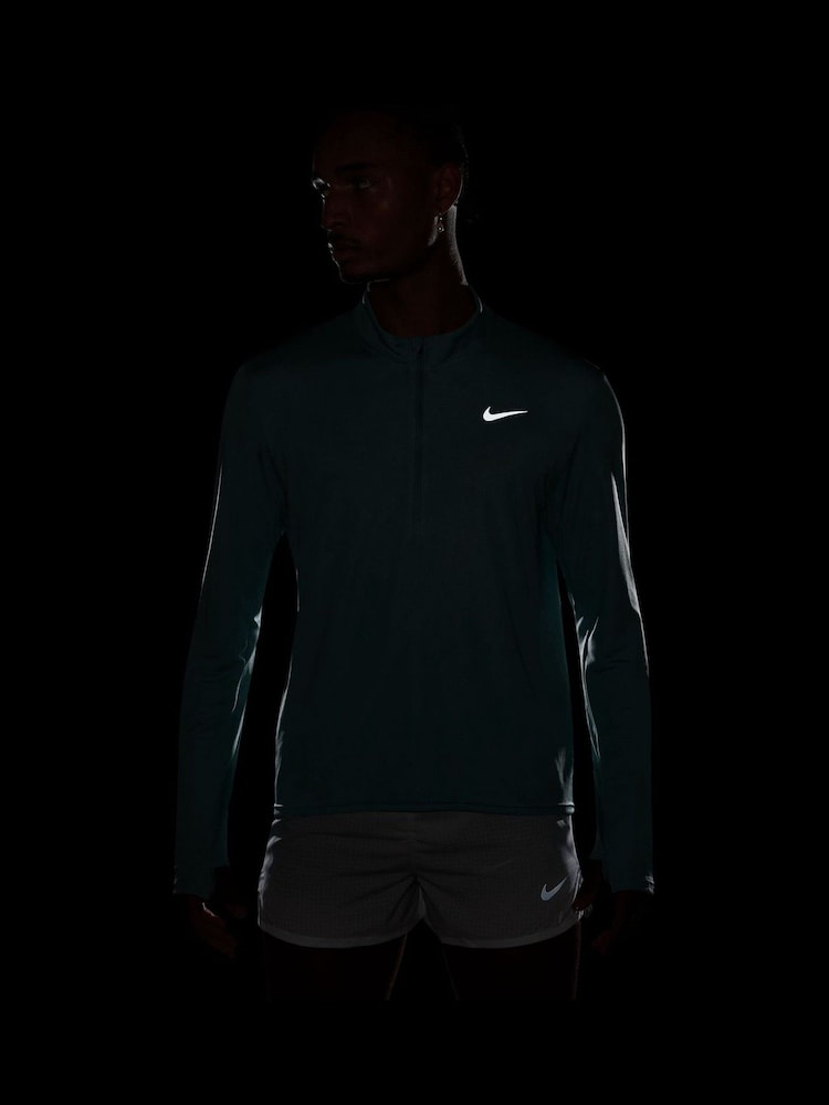 Nike Cannon Green Dri-FIT Pacer Quarter Zip Running Top - Image 4 of 4
