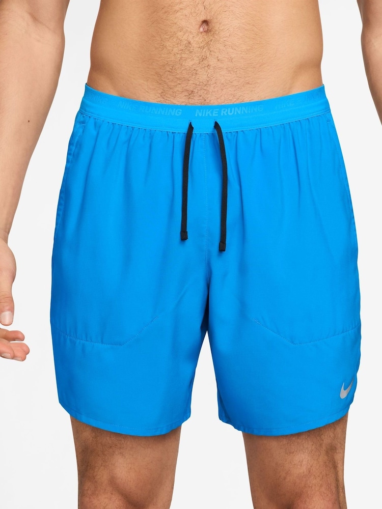Nike Hero Blue Dri-FIT Stride 7 Inch Running Shorts - Image 1 of 4 Nike Hero Blue Dri-FIT Stride 7 Inch Running Shorts - Image 1 of 4