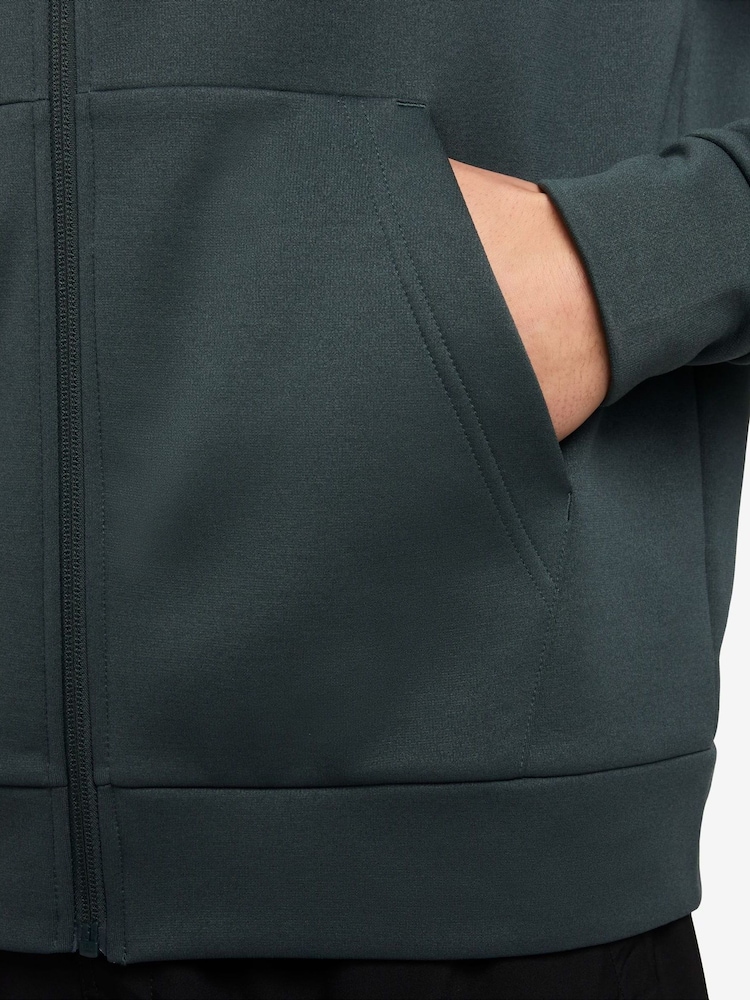 Nike Dark Seaweed Green Therma-FIT Zip Up Training Hoodie - Image 3 of 3