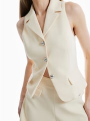 River Island Button Front Collar Waistcoat - Imagen 3 de 4
