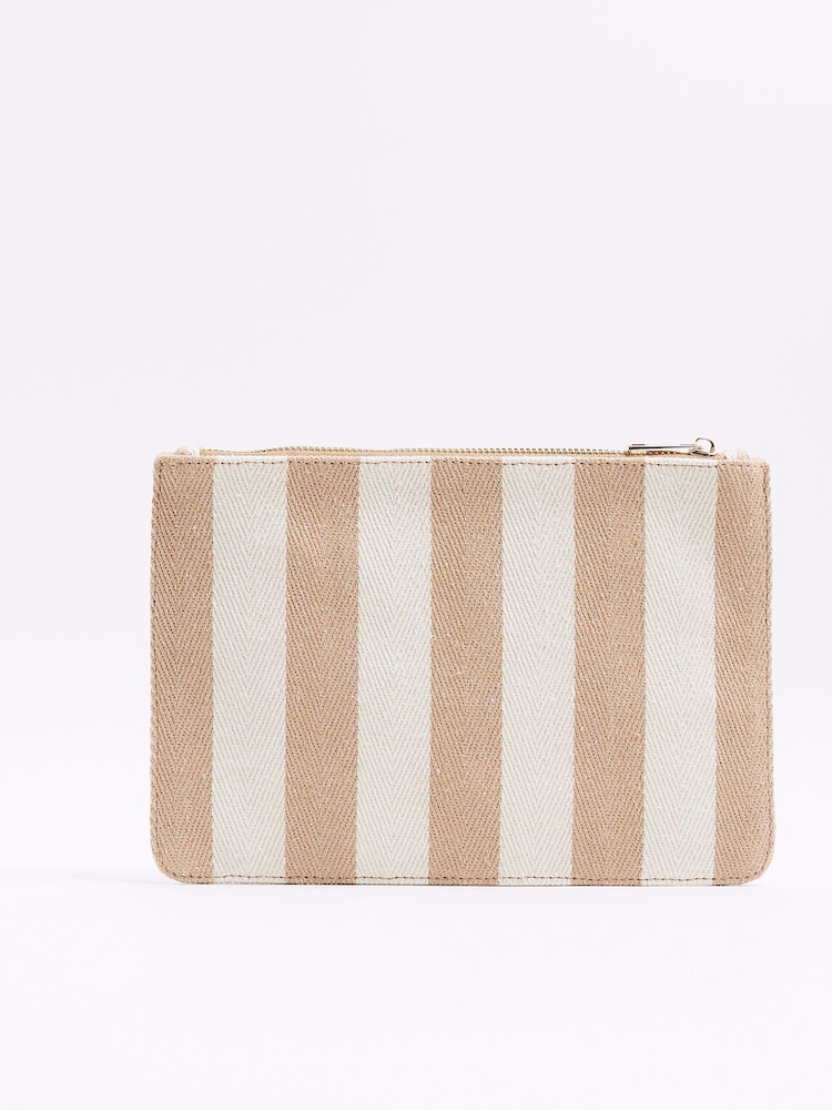 River Island Striped Beach Pouch Bag - Image 2 of 5