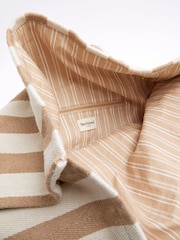 River Island Natural Striped Fold Over Beach Bag - Image 6 of 7