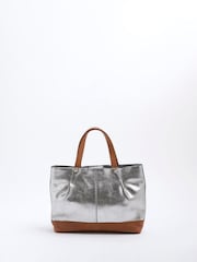 River Island сумка-шоппер с эффектом металлик - Image 2 of 4