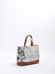 River Island сумка-шоппер с эффектом металлик - Image 3 of 4