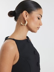River Island Black Petite Square Neck Strappy Waistcoat - Image 2 of 4