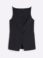 River Island Black Square Neck Strappy Waistcoat - Image 5 of 6