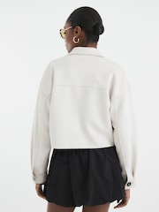River Island Stone Suedette Overshirt - Image 2 of 3