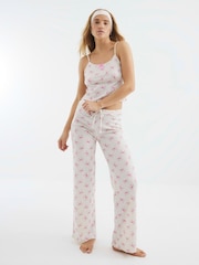 River Island Cream Bow Cami and Trouser Pyjamas Set - Image 4 of 4