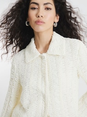 River Island Textured Collar Jacket - Изображение 4 из 6