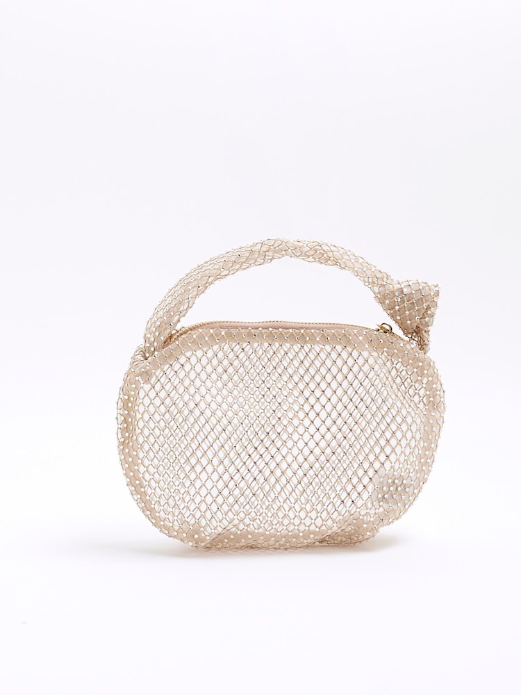 River Island Pink Diamante Scoop Bag - Image 1 of 5