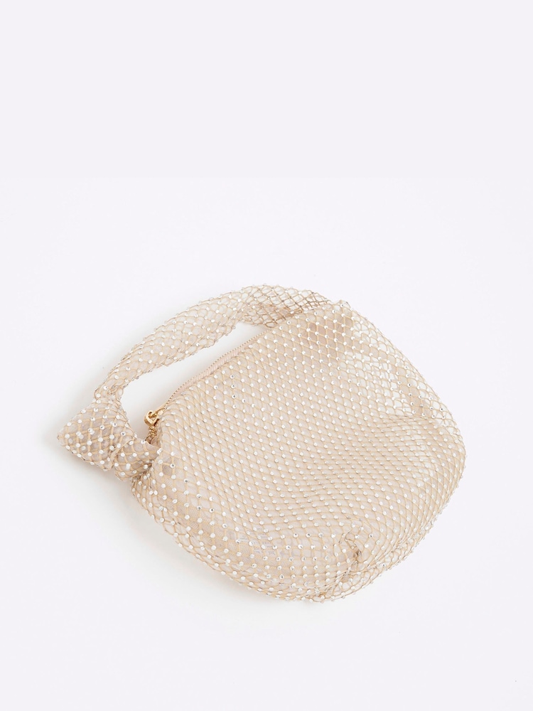 River Island Pink Diamante Scoop Bag - Image 4 of 5