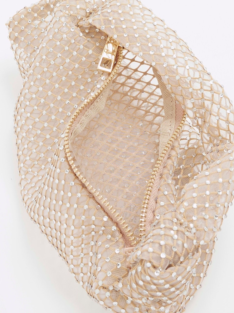 River Island Pink Diamante Scoop Bag - Image 5 of 5