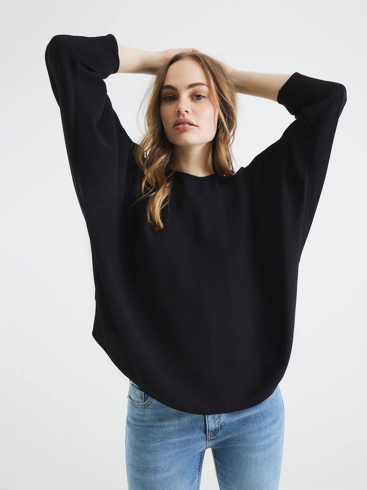 River Island Black Batwing T-Shirt - Image 1 of 4