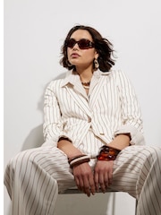 Блейзер свободного кроя River Island Stripe - Image 2 of 4