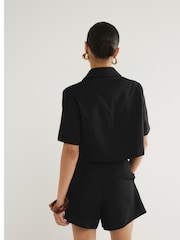 River Island Petite 100% Cotton Short Sleeve Cropped Jacket - Imagen 4 de 6