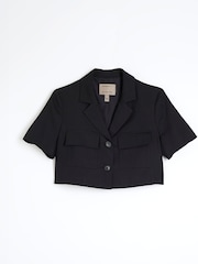 River Island Petite 100% Cotton Short Sleeve Cropped Jacket - Imagen 6 de 6