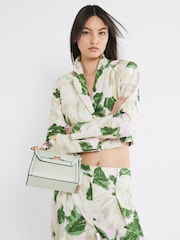 River Island Cream Floral Copped Boxy Blazer - Image 1 of 5